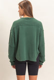 Mineral Wash Oversized Crew Neck