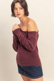 Asymmetric Off-shoulder Sweater