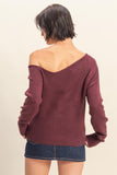 Asymmetric Off-shoulder Sweater