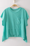 Flared hem waffle top