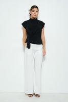 Draped Cap Sleeve Top