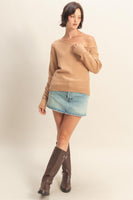 Asymmetric Off-shoulder Sweater