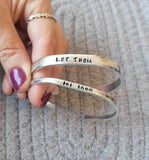 Let them cuff, Hand stamped aluminum