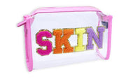Chenille Letter Travel Makeup Pouch