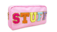 Chenille Letter Travel Makeup Pouch