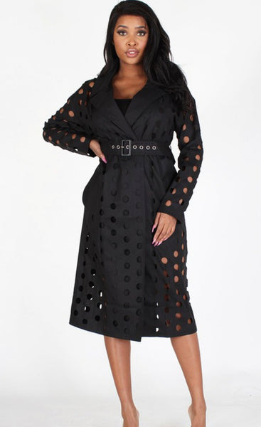 Perforated Trench Coat