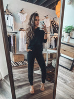 Solid Black Lounge Set