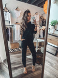 Solid Black Lounge Set