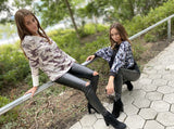 Lightweight camo waffle top