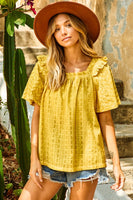 The Regina Ruffle Eyelet Top