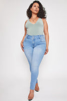 Plus - 3 button high rise denim