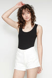 Ribbed Scoop Neck Bodysuit