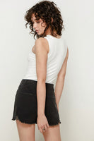 Ribbed Scoop Neck Bodysuit
