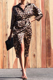 Satin Leopard Dress