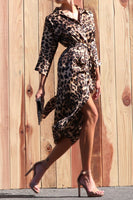 Satin Leopard Dress
