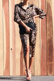 Satin Leopard Dress