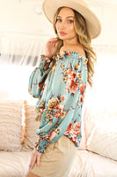 Off the shoulder Satin Floral