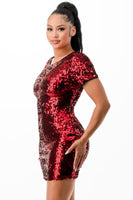 Red Hot Sequin Mini