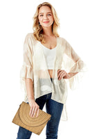 Straw Crossbody Clutch