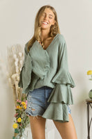 Layered Sleeve Blouse
