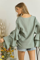 Layered Sleeve Blouse