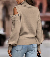 Peek-a-boo shoulder sweater